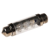 LED Car Bulb 10.5 (dia) x 43 (h) mm 43 mm Blue 12 V dc 20 mA 10.5mm 2 lm