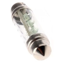 LED Car Bulb 43 mm Green 12 V dc 20 mA 10.5mm 9 lm