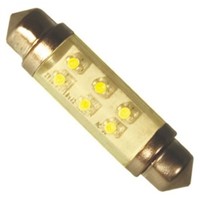 LED Car Bulb 43 mm Yellow 24 V dc 12 mA 10.5mm 2 lm