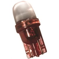 LED Reflector Bulb, Wedge, Red, T-3 1/4 Lamp, 10mm dia., 24 V