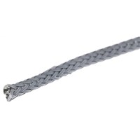 HellermannTyton Expandable Braided Nylon 66 Grey Cable Sleeve, 3mm Diameter, 10m Length