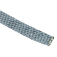 HellermannTyton Expandable Braided Nylon 66 Grey Cable Sleeve, 12mm Diameter, 10m Length