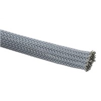 HellermannTyton Expandable Braided Nylon 66 Grey Cable Sleeve, 16mm Diameter, 10m Length