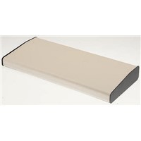 CAMDENBOSS 2000, Sloped Front, Aluminium, 210 x 280 x 55mm Desktop Enclosure, Beige, Brown