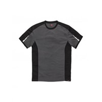 Dickies DP1002 Grey/Black Men's Polyester T-Shirt, UK- L, EUR- L