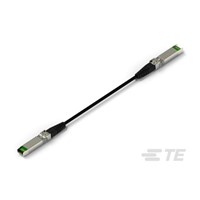 TE Connectivity Direct Attach 500mm, Male SFP28 to Male SFP28, 4 Ways, Ethernet Crossover Cable