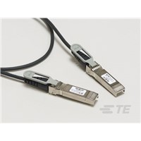 TE Connectivity Direct Attach 2m, Male SFP28 to Male SFP28, 4 Ways, Ethernet Crossover Cable