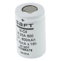 Saft, 136633, 1.2V, 2/3 A, NiCd Rechargeable Battery, 670mAh