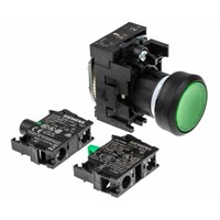 Siemens, SIRIUS ACT Illuminated Green Flat Push Button Complete Unit, SPNO, 22mm Momentary Screw