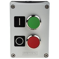 Siemens 3SU1852-0AB00-2AB1 Enclosed Push Button - SPDT Metal Green, Red