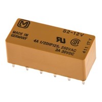 Panasonic PCB Mount Non-Latching Relay - DPDT, 12V dc Coil, 16.7mA Switching Current