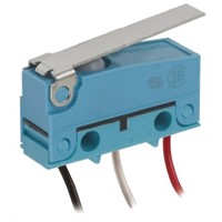 SPDT Short Hinge Lever Microswitch, 2 A @ 30 V dc