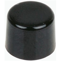 Black Push Button Cap, for use with E020 Series (Sealed Snap-Acting Momentary Push Button Switch), Cap