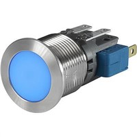 Push Button Touch Switch ,Illuminated, Blue, IP40, IP67 Ag