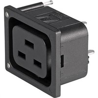 Schurter J Snap-In IEC Connector Socket, 16 A, 20 A, 250 V ac