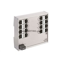 HARTING Ha-VIS eCon 2000 Industrial Hub, 100Mbit/s, 16 Port, DIN Rail Mount