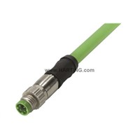 HARTING, Circular Connectors M8 Series, Straight M8 to Straight M8 Industrial Automation Cable Assembly, 4 Core 2m Cable