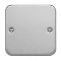 Contactum Grey 1 Gang Blanking Plate Steel Faceplate &amp;amp; Mounting Plate