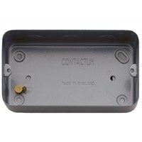 Contactum Grey Metal Clad Back Box, BS Standard, Surface Mount Mount, 2 Gangs