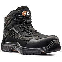 V12 Footwear Caiman Black Composite Toe Cap Safety Shoes, UK 6, EU 39