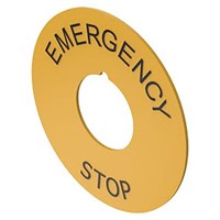 EAO 61 Emergency Stop Plate for use with 61 Series Pushbutton