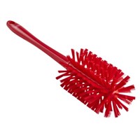 One Piece Pipe Brush with Handle, Red