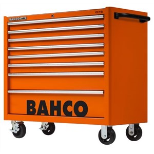 Bahco 8 drawer Stainless Steel (Top) Wheeled Roller Cabinet, 985mm x 501mm