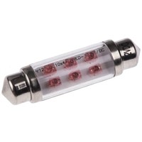 New LED Lamp 43 mm Red 12 V dc 20 mA 10.5mm 2 lm