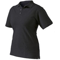 New Dickies Black Women's Cotton, Polyester Short Sleeved Polo, UK- 8  10