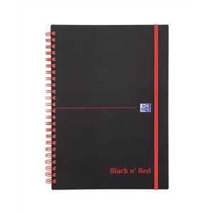 New Black N Red Notebook A5W/bnd PP Elastic