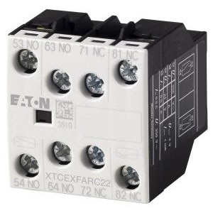 New Eaton Auxiliary Contact - 2NO/2NC (4), Front Fastening, 10 (DC) A, 4 (AC) A