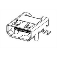 New Type D 19 Way Male Right Angle HDMI Connector 30 V