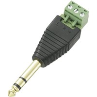 New CIE, CLB-JL 6.35 mm Cable Mount Phone Plug Adapter Jack Plug, 3Pole 5A