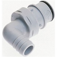 Elbow Male Hose Coupling Coupling Insert - Valved, Free Floating Mount, PP