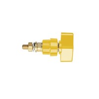 New Schutzinger 4mm Yellow Terminal Post, 1kV, 100A, M8 x 0.75 Thread