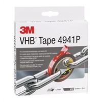 New 3M 4941P, VHB? Grey Double Sided Foam Tape, 19mm x 3m, 1.1mm Thick