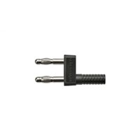 New Schutzinger Black, Male Banana Plug to Jack and Nickel Plated