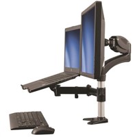 New Startech Monitor Arm with Laptop Stand, Max 27in Monitor With Extension Arm