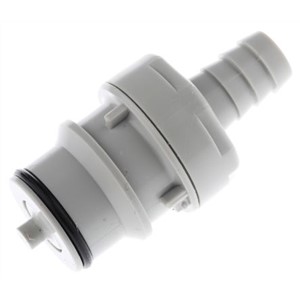 Straight Male Hose Coupling Coupling Insert - Valved, Free Floating Mount, PP