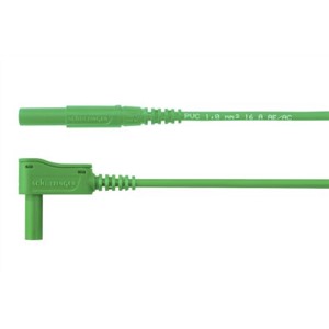 New Schutzinger Test lead, 16A, 1kV, Green, 50cm Lead Length