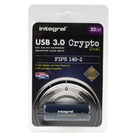 New Integral Memory 32 GB Crypto Dual USB Flash Drive