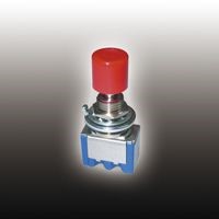 New Copal Electronics Single Pole Double Throw (SPDT) Latching Push Button Switch, 1.5 (Dia. with Locking Ring) mm, 2.5