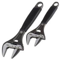 New Bahco Adjustable Spanner, 170 mm, 218 mm Overall Length, 32mm Max Jaw Capacity, Thermoplastic Grip Handle, Blackened