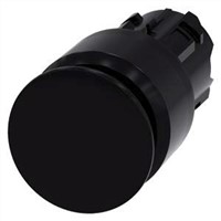 New Siemens Mushroom Black Push Button Head - Latching, 3SU1 Series, 22.3mm Cutout