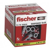 New Fischer Fixings Nylon Masonry Fixing, fixing hole diameter 10mm, length 50mm