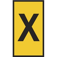 New HellermannTyton HODS85 Slide On Cable Marker, Pre-printed X Yellow 1.8  3.6mm Dia. Range