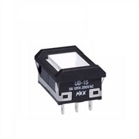 New NKK Switches Single Pole Double Throw (SPDT) On-(On) Push Button Switch, 22.4 x 16.2mm, Snap-In