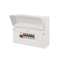 New MK Electric 12 Way Split Load Metal Consumer Unit, 100A, IP2XC