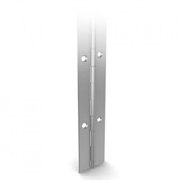 New Pinet Plain 304 Stainless Steel Piano Style Hinge with a Knuckle Pin Screw, 2040mm x 50mm x 1.2mm