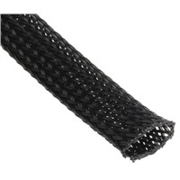 HellermannTyton Expandable Braided PET Black Cable Sleeve, 10mm Diameter, 5m Length